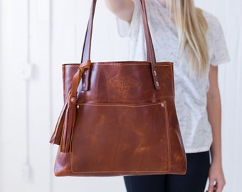 Brown Small Leather Tote Bag for Women Small Leather Bag Leather Crossbody Bag Small Handbag Bridesmaid Gifts - Lifetime Leather