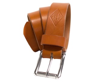 Tan Leather Belt 1.5" Mens Gift For Him Full Grain Leather Handmade in Arizona - Lifetime Leather