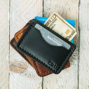 Billetera minimalista, Billetera para hombre, Billetera de cuero, Billetera personalizada, Billetera de cuero para hombre, Billetera delgada, Billetera fina, Regalos para hombres, Padrinos de boda