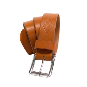 Tan Leather Belt 1.5&quot; Mens Gift For Him Full Grain Leather Handmade in Arizona - Lifetime Leather
