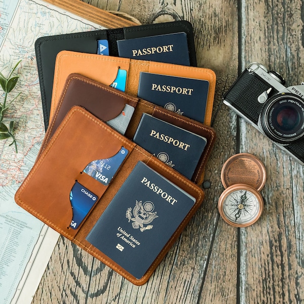 Vintage Passport Cover - Travel Wallet, Personalized Passport Cover, Slim Passport Holder, Custom Passport Case, Travel Accessory