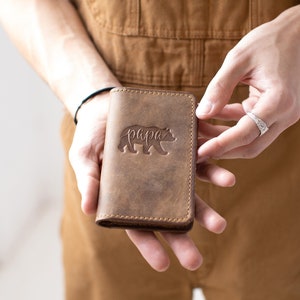 Pocket Book - Leather Journal - Authentic Full Grain Leather - Personalized - Mini Journal - Travel Notebook