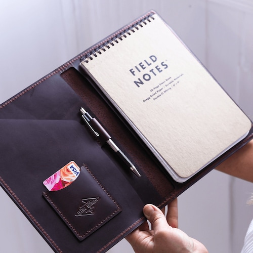Personalized Leather Steno Pad Cover Business Field Notes 6x9 Etsy