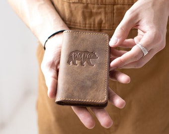 Pocket Book - Leather Journal - Authentic Full Grain Leather - Personalized - Mini Journal - Travel Notebook