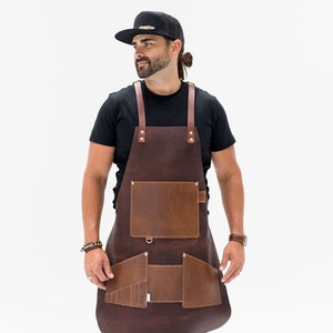 風合いのあるレザーエプロン、父の日ギフト、アメリカ製、男性への