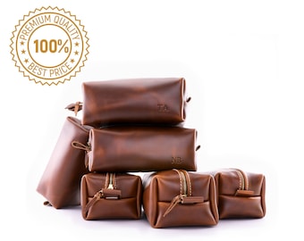 Personalized Leather Dopp Kit - Initials Dopp Kit, Toiletry Bag for Men, Gift for Him, Toiletries Bag, Travel Organizer, Lifetime Leather Co