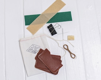 DIY-knutselset voor beginners - leren portemonnee - perfect voor kinderen en volwassenen, gemaakt in de VS, echt leer - levenslang leer