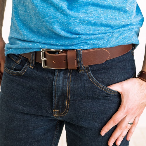 Leather Belt, Full Grain Leather Belt, Father's Day Gift, Brown Leather Belt, Mens Leather Belt, Gift for Him, Gift for Boyfriend, Casual