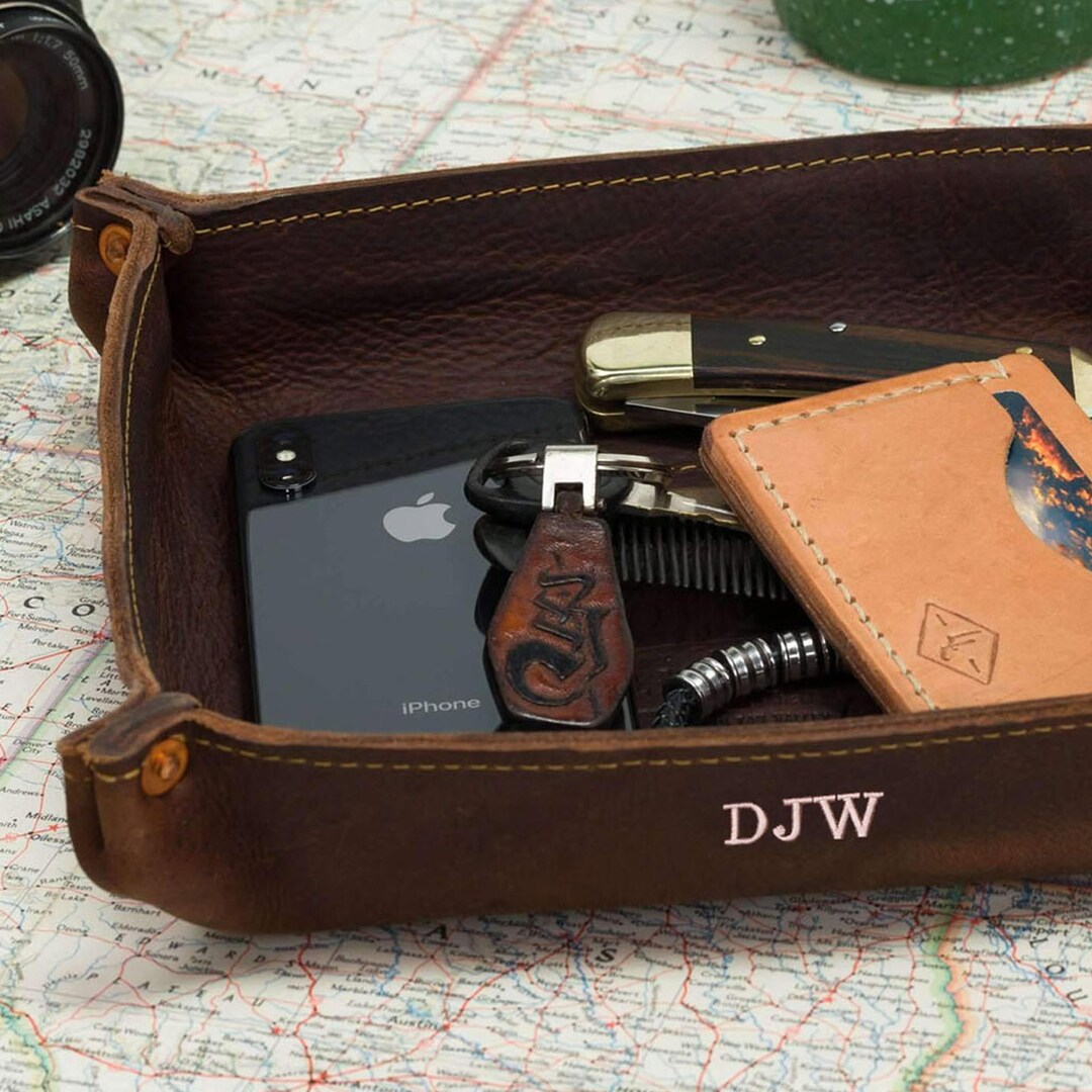 Genuine Leather Valet Tray Personalized, Father's Day Gift, Gift for ...