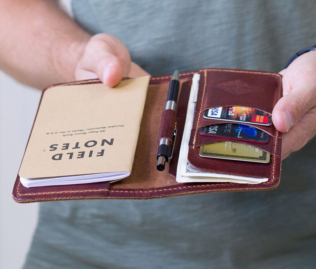 Personalized Leather Field Notes Wallet Field Notes Cover Moleskine