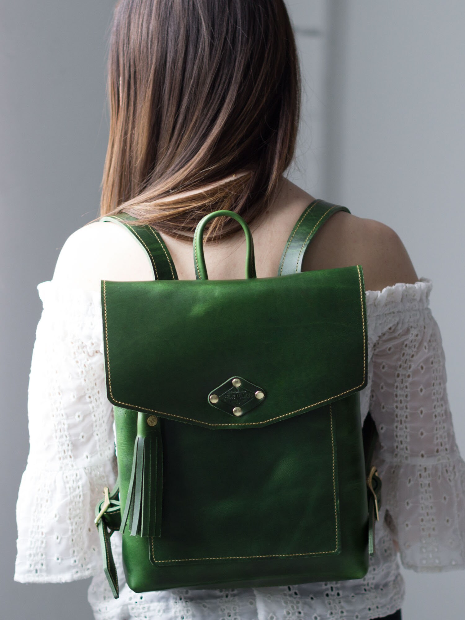 green backpack women's