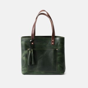 Emerald Green Leather Handbag - Etsy