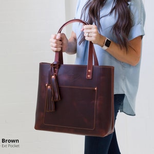 Green Leather Tote Bag for Women Leather Bag Leather Purse Handbag ...