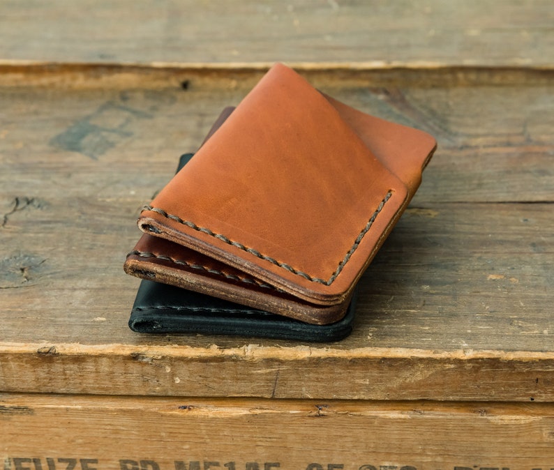 Tall Minimalist Wallet Mens Wallet Leather Wallet | Etsy