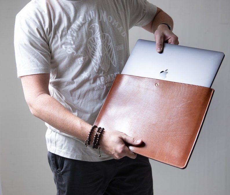 custom leather laptop case