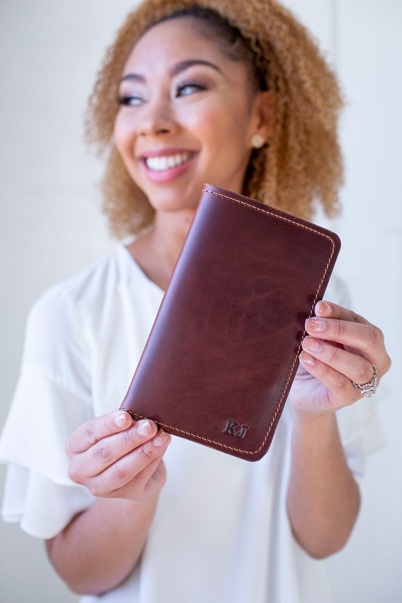 Genuine Leather Journal, Valentine Gift, Father's Day Gift, Personalized Full Grain Leather Journal, Refillable Leather Notebook, Handmade Ox Brown + Initials