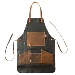 Distressed Leather Apron, Father's Day Gift, USA, Gift for Him, Gift for Men, Butchers Hobbyists Woodwork Blacksmith Italian Brown