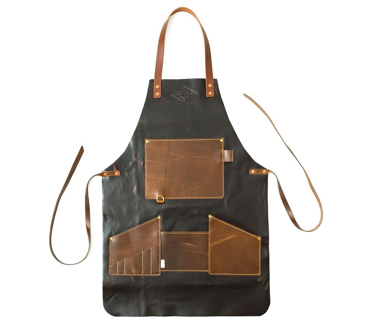 Distressed Leather Apron, Father's Day Gift, USA, Gift for Him, Gift for Men, Butchers Hobbyists Woodwork Blacksmith Italian Brown