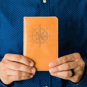 Personalized Field Notes Leather Journal Cover With 3