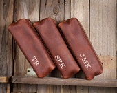 Whiskey Leather Toiletry Bag Travel Shaving Dopp Kit Free Monogram and Optional Interior Message Gift for Man Groomsmen Groom Wedding #1
