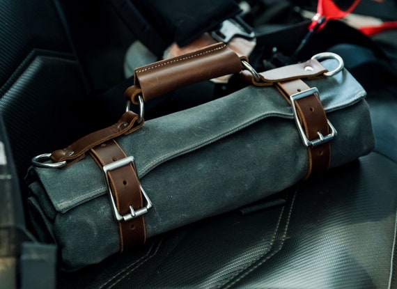Waxed Canvas Tool Bag Roll Gift for Men Tool Cover Case