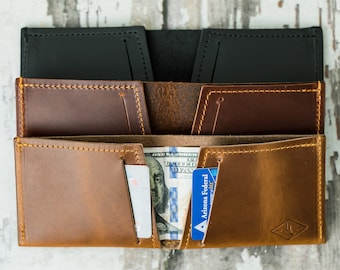 Bifold Mens Wallet, Mens Leather Leather Wallet, Minimalist Wallet, Personalized Wallet, Mens Leather Wallet, Slim Wallet, Bifold Wallet