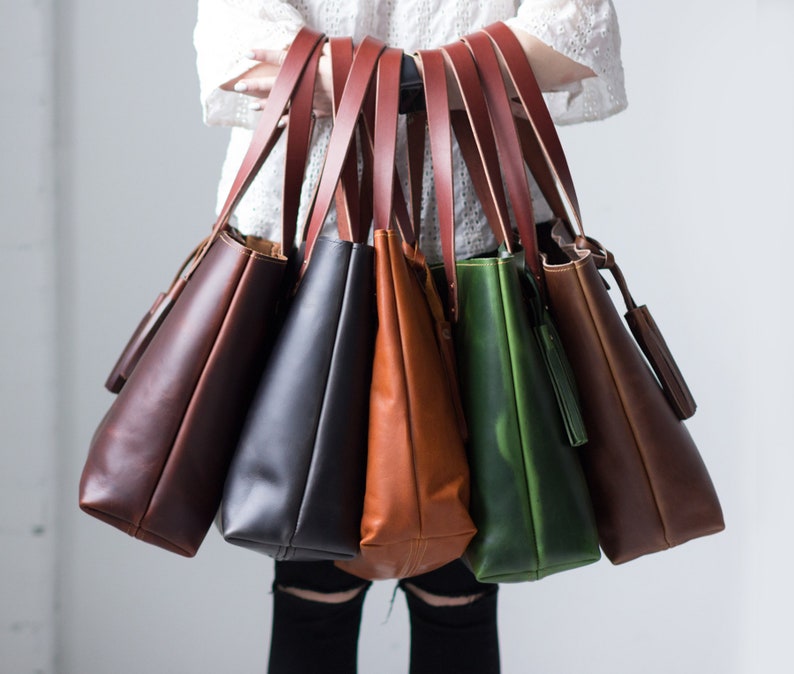 womens tan leather tote bag