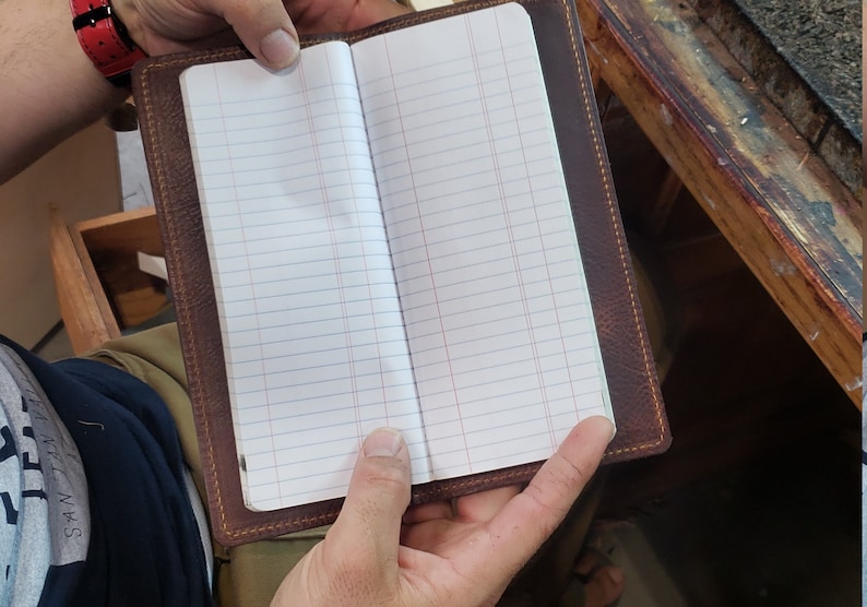 Personalized Leather Tally Book Cover, Oilfield Tally Book, Leather Kodiak Book Cover, Custom Book Cover - Lifetime Leather image 2