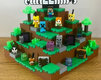 Minecraft Inspired Display Stand for Kinder Joy Figures