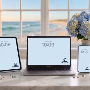 Bakgrundspaket Blå bibelvers skrivbord, iPad och iPhone, anpassningsbara digitala bakgrunder (porträtt och landskap) (Matteus 7:24-27)