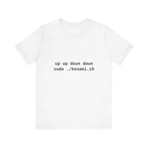 up up down down sudo ./konami.sh – Geschenk für Systemadministratoren, Linux-Shirt, IT-Humor-T-Shirt für DevOps- und Netzwerktechniker
