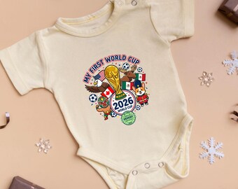 2026 World Cup Baby Bodysuit, Soccer Fan Commemorative Apparel, USA Mexico Canada