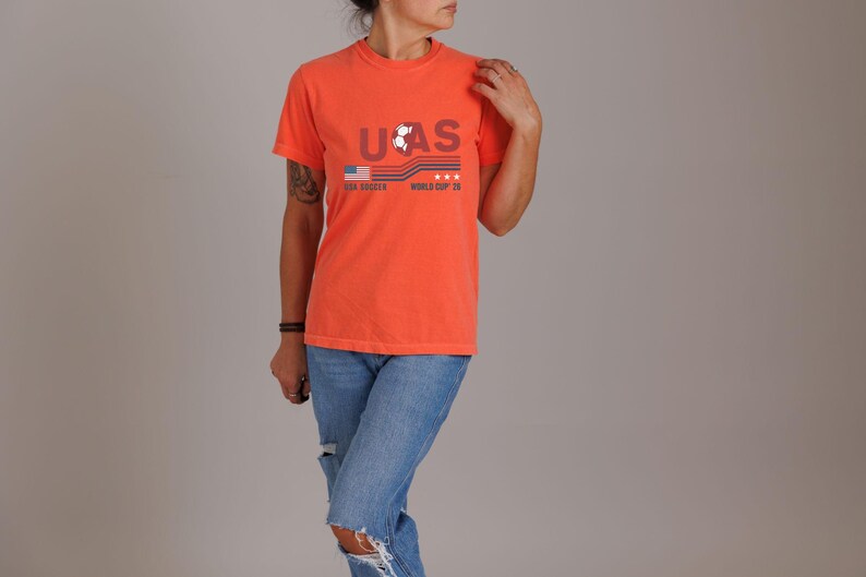USA Soccer World Cup 26 Shirt, Retro American Flag Graphic Tee, USMNT Fan Apparel image 9