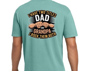 Dad Grandpa Graphic Tee, Funny Father's Day Gift, Fist Bump Design