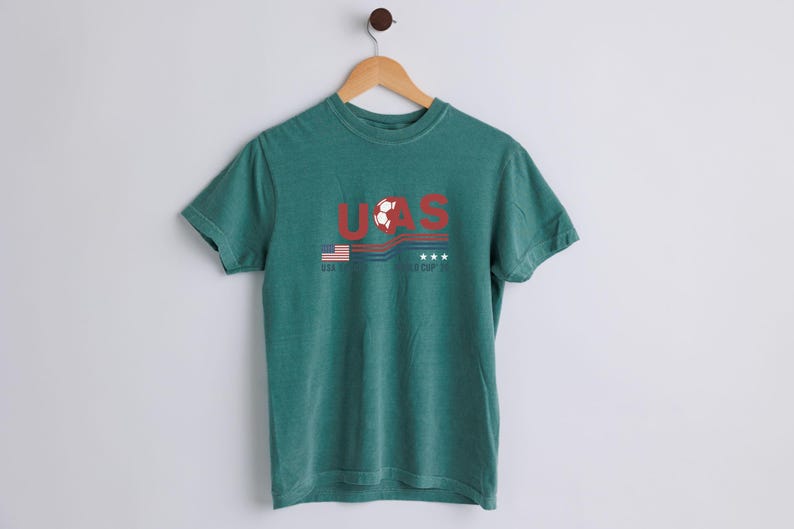 USA Soccer World Cup 26 Shirt, Retro American Flag Graphic Tee, USMNT Fan Apparel image 2