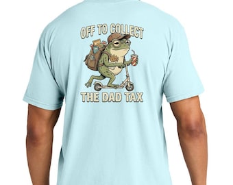 Frog Scooter Dad Tax Graphic Tee, Funny Father's Day Gift, Retro Snack Lover