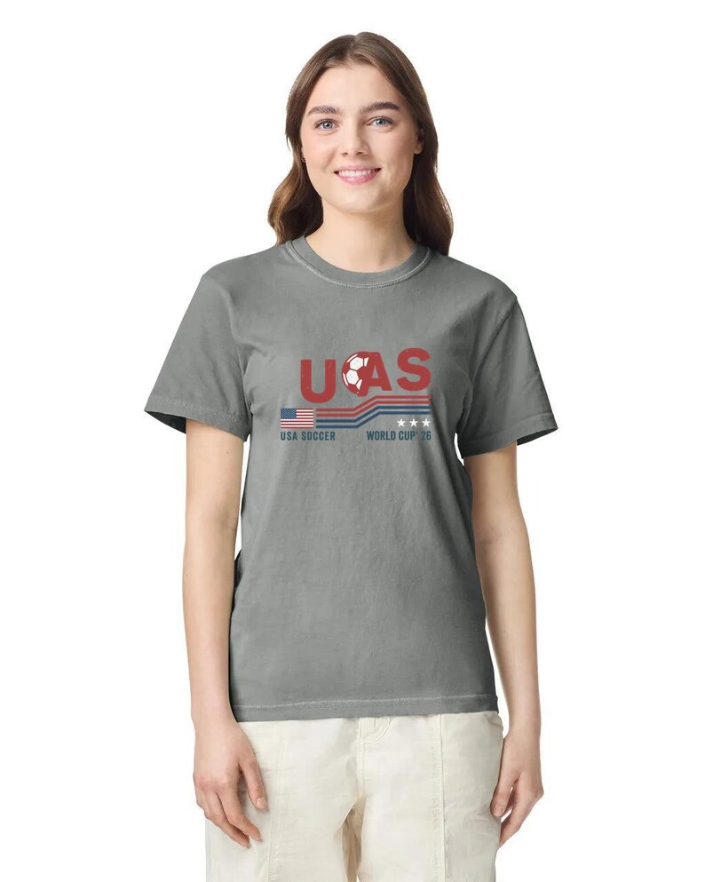 USA Soccer World Cup 26 Shirt, Retro American Flag Graphic Tee, USMNT Fan Apparel image 3