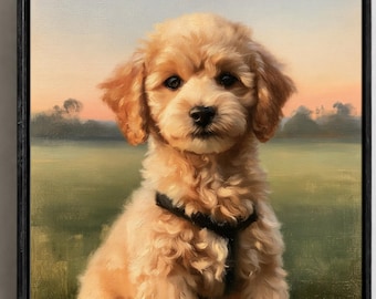 Custom Pet Memorial Oil Painting, Hand-Painted Pet Portrait Keepsake
