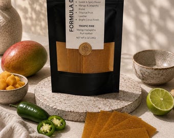 Tropic Fire Mango Jalapeño Lime Fruit Leather, Słodko-pikantna przekąska