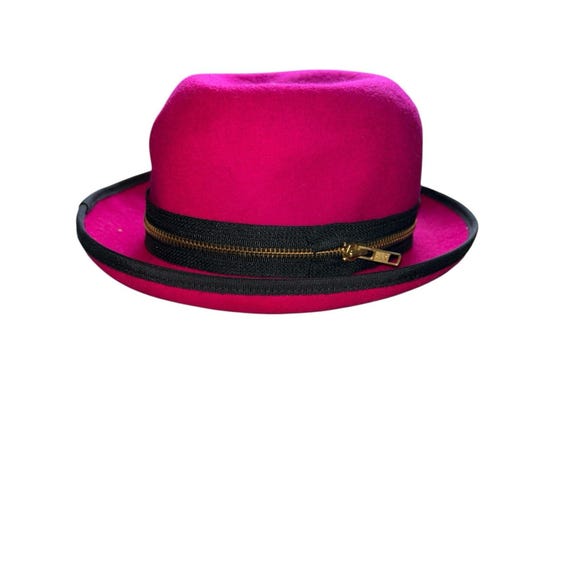 Vintage Street Smart Pink  100% Wool Felt Ladies Church Hat Made In USA Y2K View 2