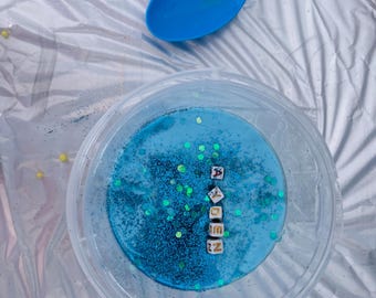 6 oz Homemade Slime Kit with Glitter, Mix-ins, Gems, Stickers