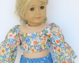 Long Sleeve Peasant Top 18 Inch Doll Clothes