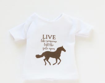 14.5 Inch Doll "Live Like" Graphic Shirt; Wellie Wishers Clothes