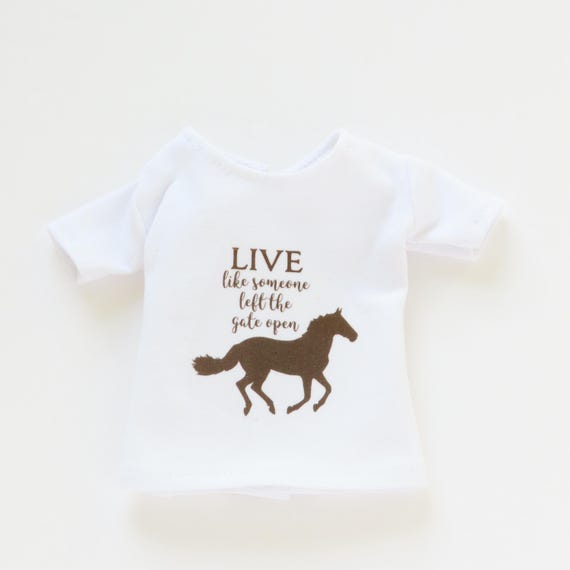 14.5 Inch Doll "Live Like" Graphic Shirt; Wellie Wishers Clothes