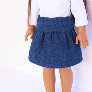 Made to Fit Like 14.5" Wellie Wishers Doll Clothes: 14.5-inch Doll Denim Skirt; Doll Twirl Skirt