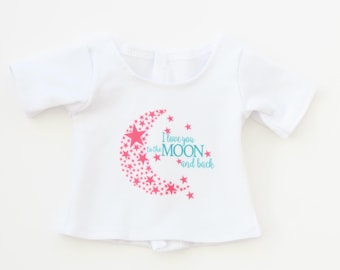 Graphic Shirt "Love You to the Moon and Back" 18 Inch Doll Clothes