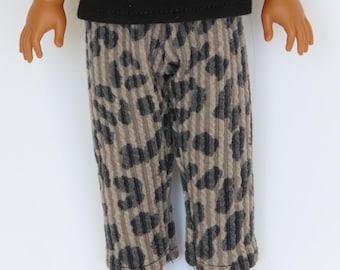 14.5 Inch Doll Leopard Leggings; Wellie Wishers Clothes