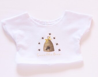 Graphic Shirt "Save the Bees" 18 Inch Doll Clothes