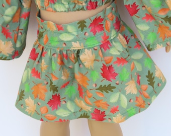 Fall Cotton Skirt 18 inch Doll Clothes
