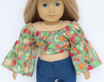 Long Sleeve Peasant Top 18 Inch Doll Clothes